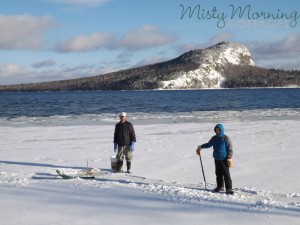 ice fishing, moosehead lake, moosehead, rockwood, maine, misty morning cottages